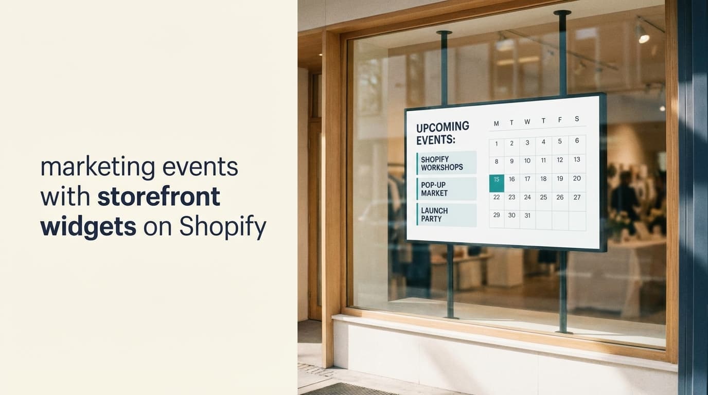 Market Your Events: Using Storefront Widgets to Take Bookings on Shopify