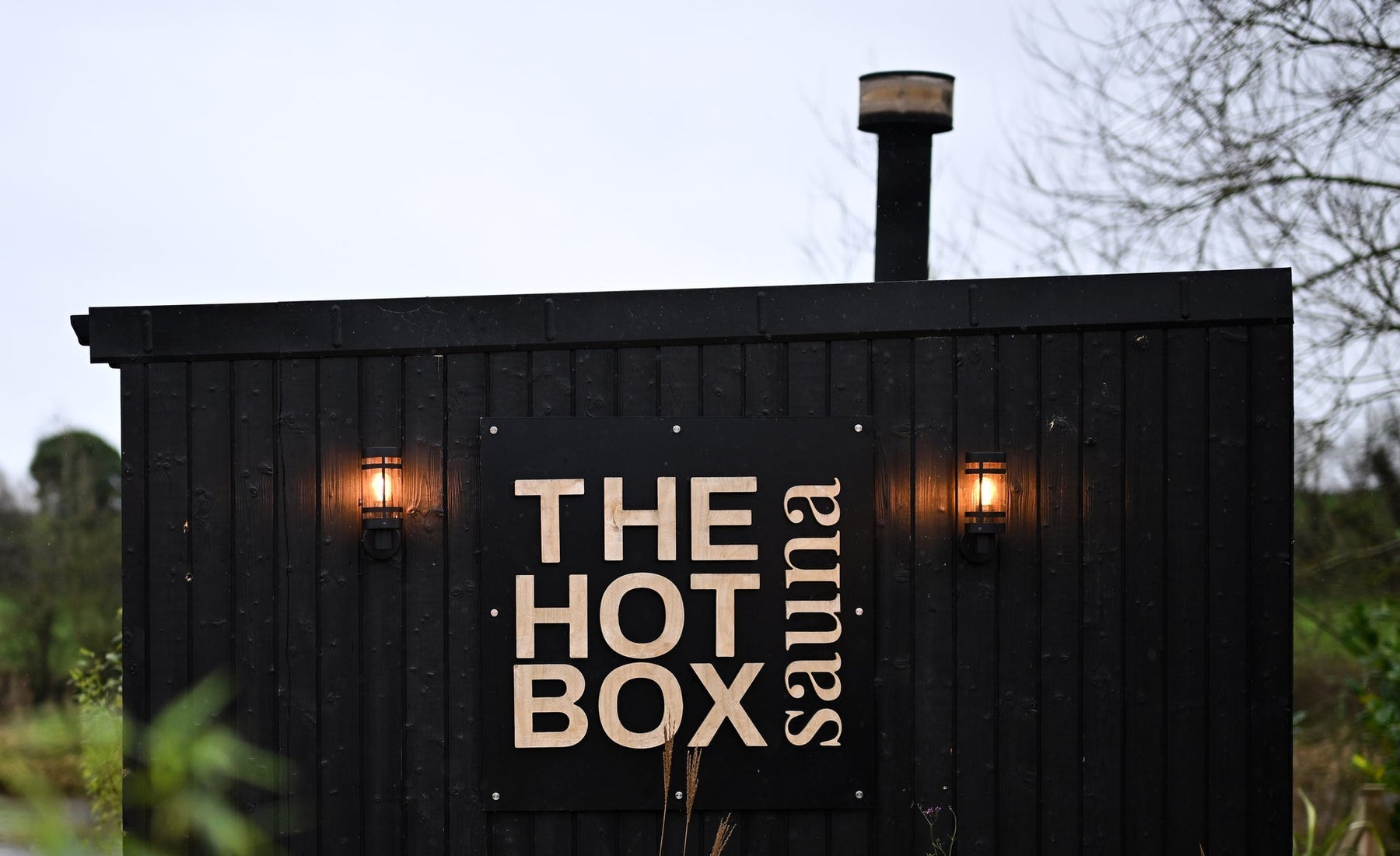 The Hot Box Sauna's riverside location at Bective Mill, County Meath