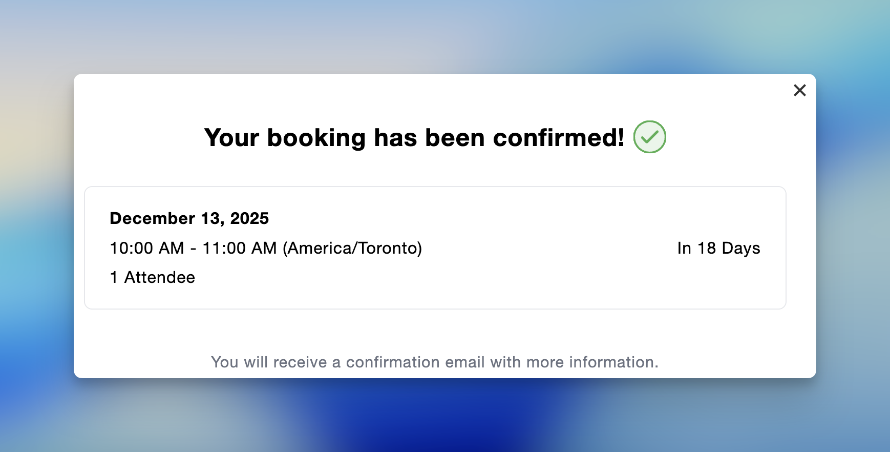 We revamped the confirmation screen for free bookings